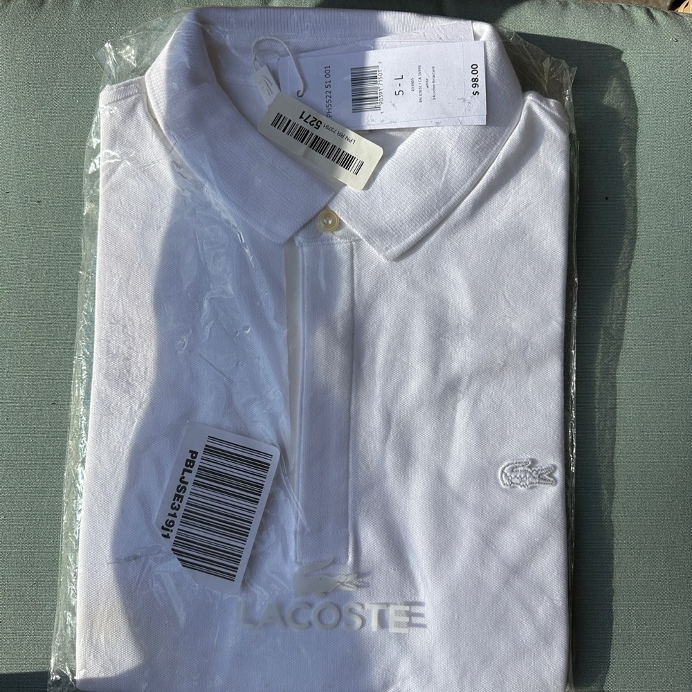 Lacoste size L men’s shirts NWT
